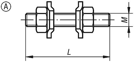 Andruckspindeln starr, Form A