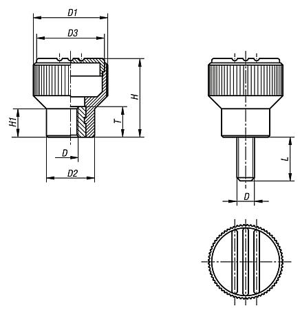 Rändelknöpfe