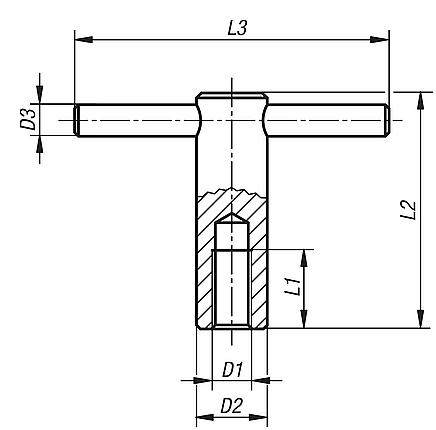 Knebelmuttern mit festem Knebel DIN 6305 
