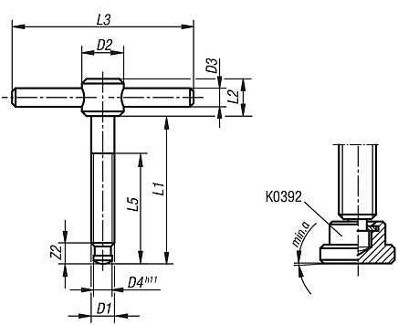 Knebelschrauben mit festem Knebel DIN 6304 