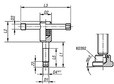 Knebelschrauben mit losem Knebel DIN 6306