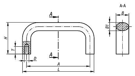 Bügelgriffe Aluminium oval