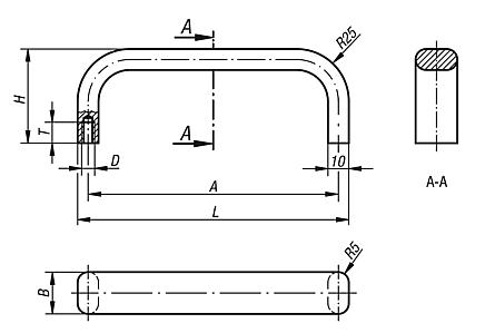 Bügelgriffe Aluminium oval