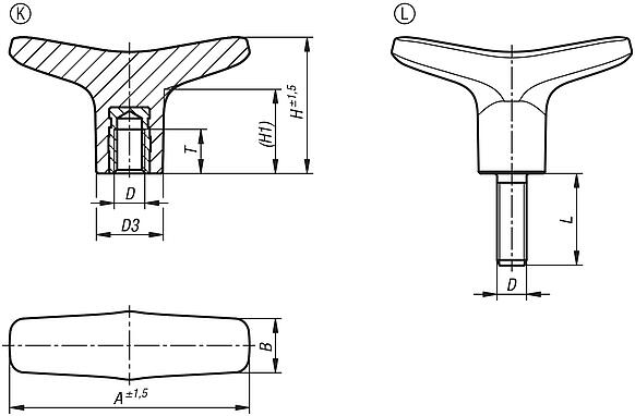T-Griffe Thermoplast