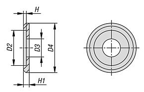 End washer aluminium