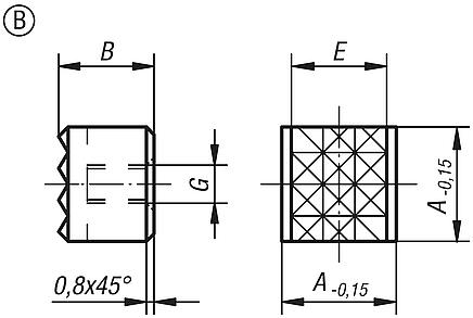 Grippers quadratisch Form B