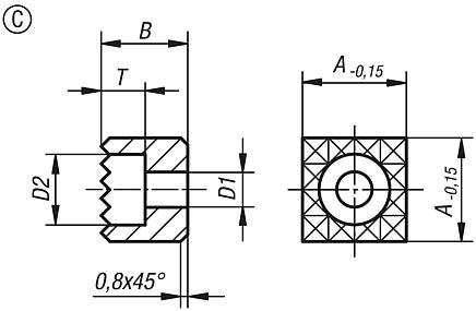 Grippers quadratisch Form C