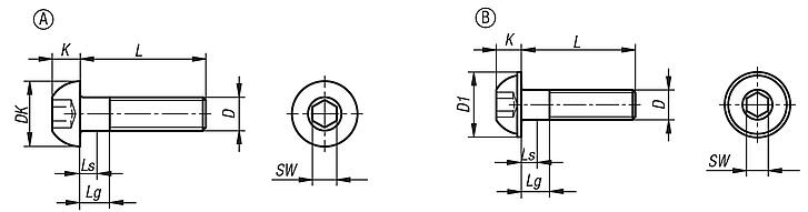 Schrauben mit abgeflachtem Halbrundkopf, DIN EN ISO 7380