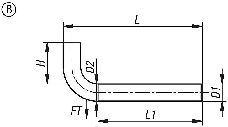 Schraubhaken Typ 11E und Typ 4E Stahl, Form B