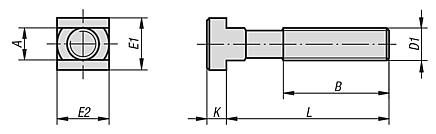 T-slot bolts DIN 787, 12.9