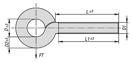 Ösenschrauben Typ 48 Stahl oder Edelstahl