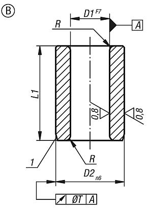 Zylindrische Bohrbuchsen DIN 179 Form B
Innen-Ø <10 mm