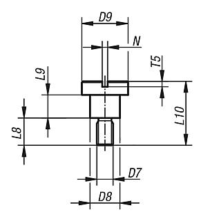 Shoulder screws flathead for DIN 173 drill bushes