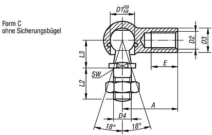 Winkelgelenke DIN 71802 Form C