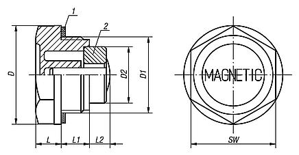 Verschlussschrauben mit Magnet