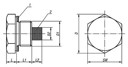 Verschlussschrauben Aluminium mit Magnet