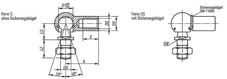 Winkelgelenke DIN 71802