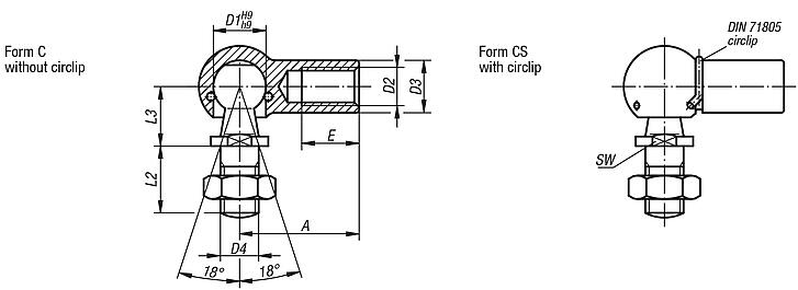 Ball joints DIN 71802
