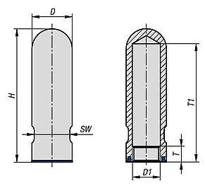 Gewindeabdeckungen Edelstahl im Hygienic DESIGN