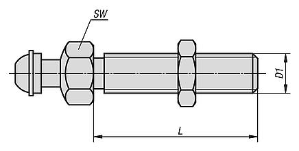 Gewindespindeln für Stellfüßeaus Stahl oder Edelstahl