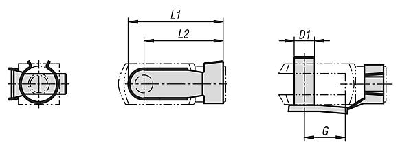 Federklappbolzen für Gabelköpfe DIN 71752