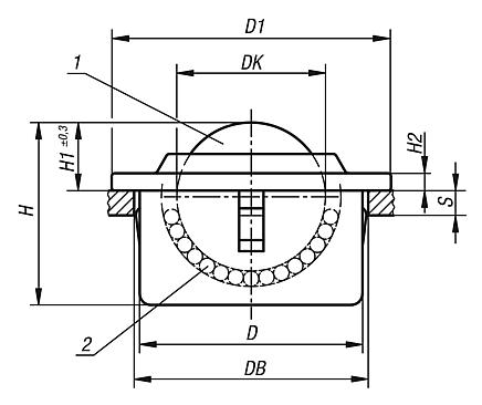 Ball transfer unitswith spring clips