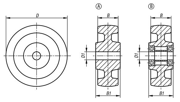 Polyamidräder schwere Ausführung