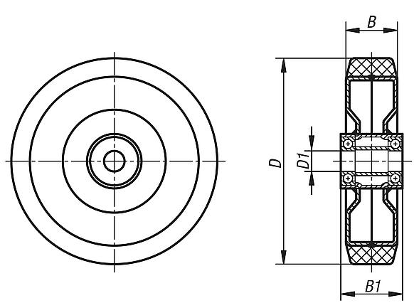 Wheels heavy-load wheel body welded
